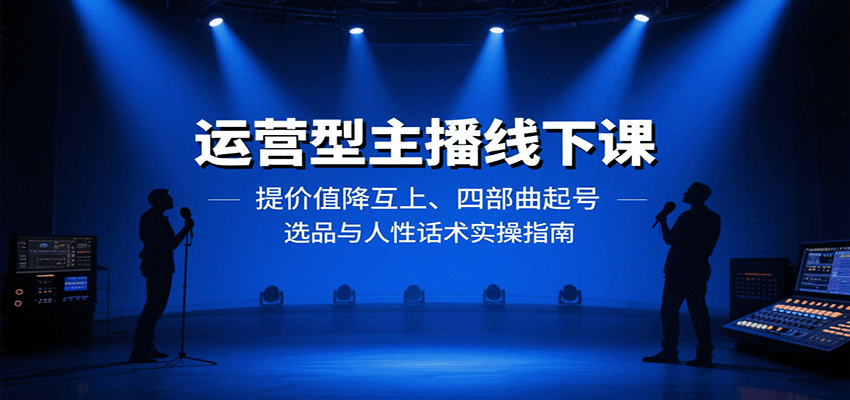 运营型主播线下课:提价值降互上、四部曲起号、选品与人性话术实操指南-资源宝库