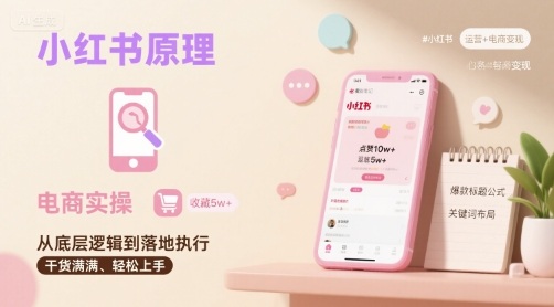 小红书原理以及详细实操流程,小红书电商教程-资源宝库