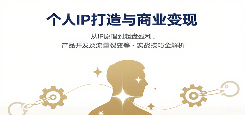 个人IP打造与商业变现，从IP原理到起盘盈利、产品开发及流量裂变等实战技巧全解析-资源宝库