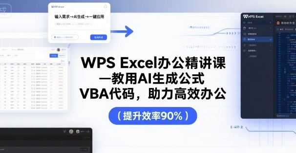 WPS Excel办公精讲课,教用 AI 生成公式,VBA 代码,助力高效办公-资源宝库