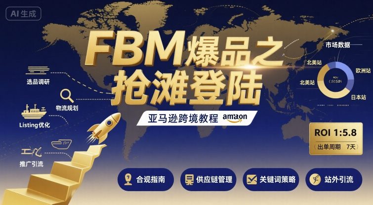 FBM爆品之抢滩登陆-亚马逊跨境教程-资源宝库