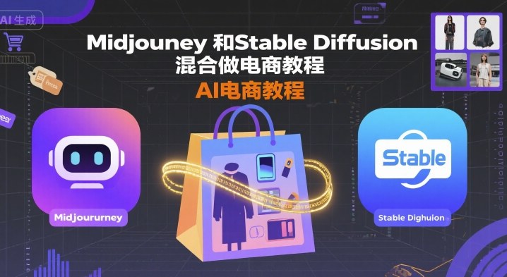 Midjourney和Stable Diffusion混合做电商教程-ai电商教程-资源宝库