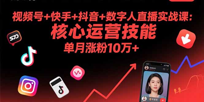视频号+快手+抖音+数字人直播实战课(9月-资源宝库