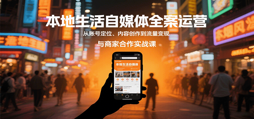 本地生活自媒体全案运营,从账号定位、内容创作到流量变现与商家合作实战课-资源宝库