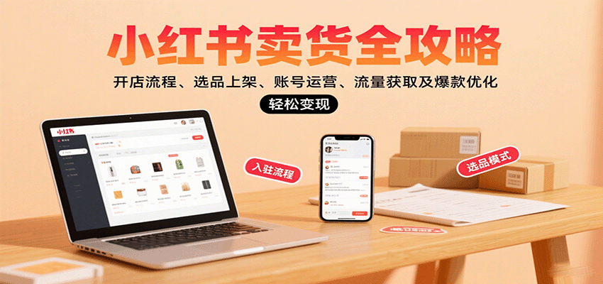 小红书卖货全攻略:开店流程、选品上架、账号运营、流量获取及爆款优化,轻松变现-资源宝库