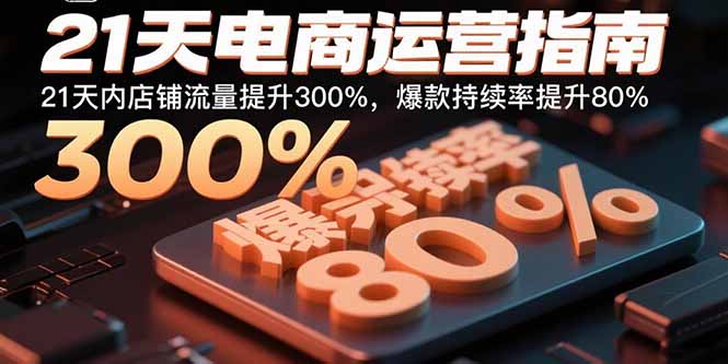 21天电商运营指南：21天内店铺流量提升300%，爆款持续率提升80%-资源宝库