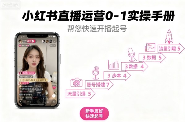 小红书直播运营0-1实操手册，帮您快速开播起号-资源宝库
