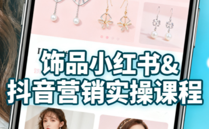 抖音+小红书饰品卖货:货源、开店、内容全教会-资源宝库