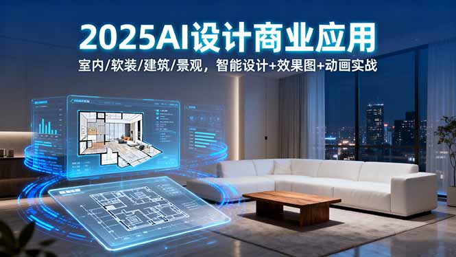2025AI设计商业应用:室内/软装/建筑/景观,智能设计+效果图+动画实战-资源宝库