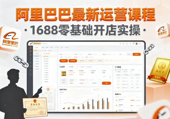 阿里巴巴最新运营课程，1688零基础开店实操-资源宝库