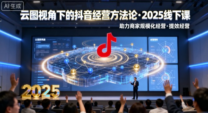 云图视角下的抖音经营方法论,2025线下课,助力商家规模化经营,提效经营(录音+字幕)-资源宝库