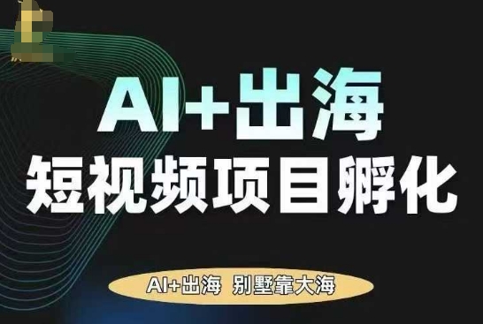 AI·TikTok AI+出海短视频项目孵化，陪你从0-1借助AI实现出海变现-资源宝库