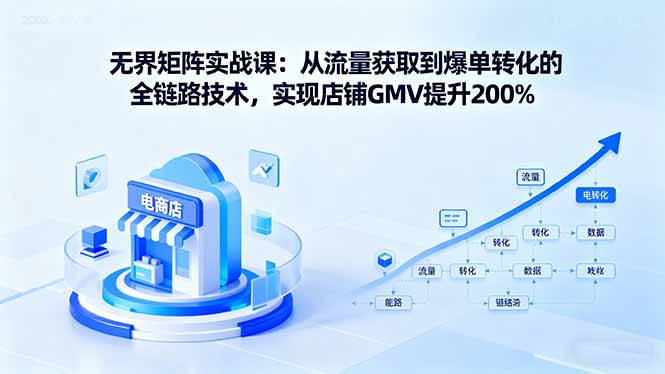 无界矩阵实战课:从流量获取到爆单转化的全链路技术,实现店铺GMV提升200%-资源宝库