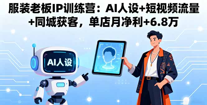 服装老板IP训练营:AI人设+短视频流量+同城获客,单店月净利+6.8万-资源宝库