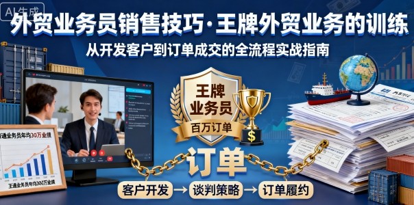 外贸业务员销售技巧，王牌外贸业务的训练-资源宝库