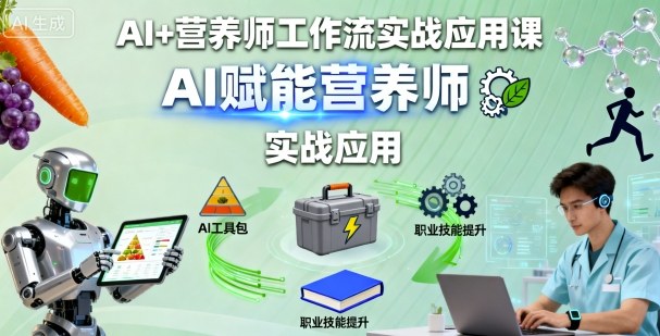 AI+营养师工作流实战应用课，AI赋能营养师-资源宝库