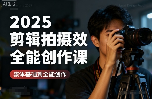 2025剪辑拍摄特效全能创作课，零基础到全能创作-资源宝库
