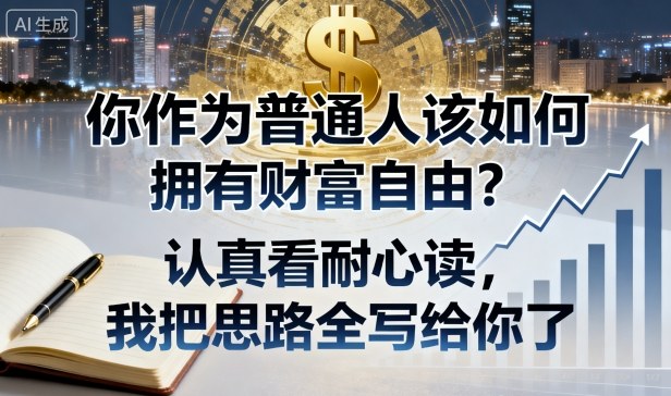 付费文章:你作为普通人该如何拥有财富自由?认真看耐心读,我把思路全写给你了-资源宝库