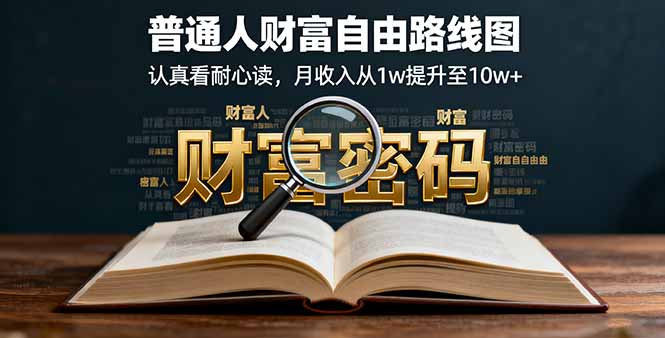 某付费文：普通人财富自由路线图，认真看耐心读，月收入从1w提升至10w+-资源宝库