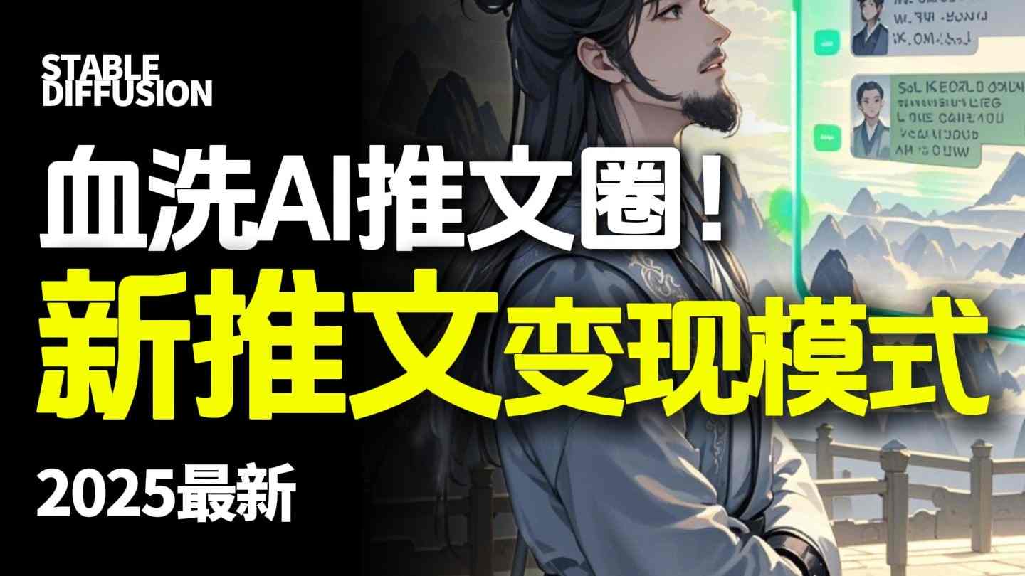 最新AI动态电影漫画小说推文,全流程实操教学,小白也能月入1W+-资源宝库