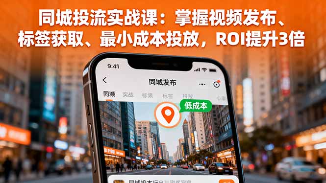 同城投流实战课:掌握视频发布、标签获取、最小成本投放,ROI提升3倍-资源宝库