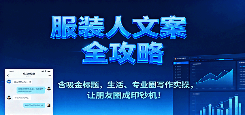 服装人文案全攻略,含吸金标题,生活、专业圈写作实操,让朋友圈成印钞机!-资源宝库