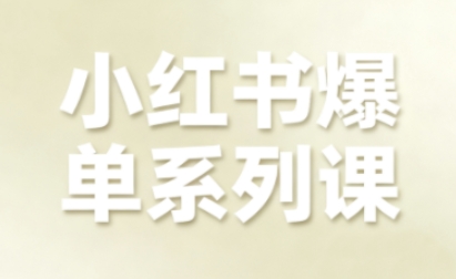 小红书爆单系列课,聚焦小红书电商全链路增长-资源宝库