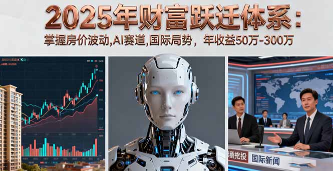 2025年财富跃迁体系:掌握房价波动,AI赛道,国际局势,年收益50万-300万-资源宝库