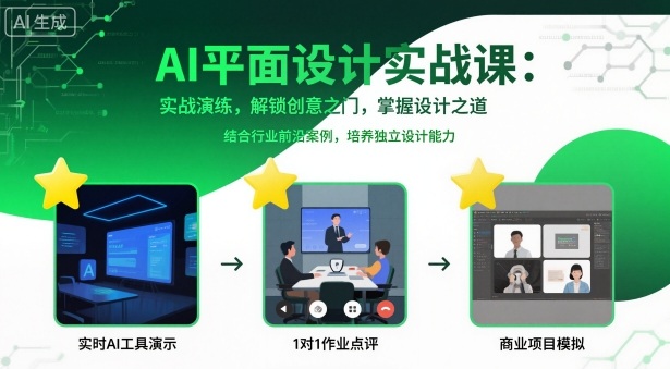 AI平面设计实战课，实战演练，解锁创意之门，掌握设计之道-资源宝库