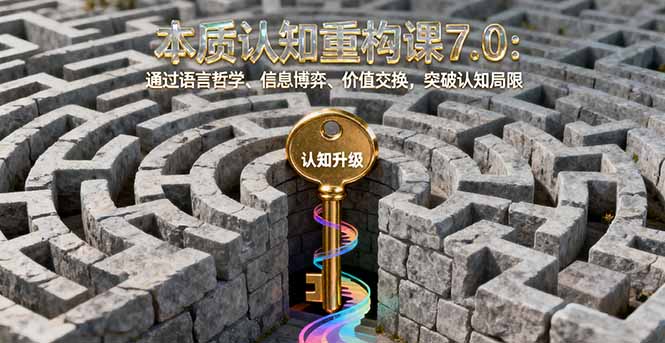 本质认知重构课7.0：通过语言哲学、信息博弈、价值交换，突破认知局限-资源宝库