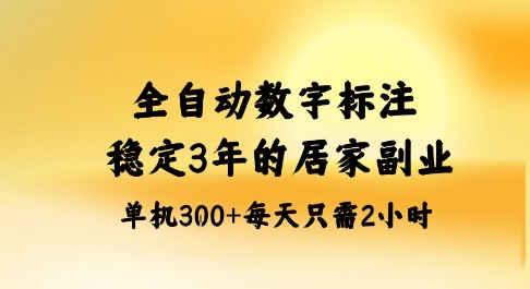 全自动数字标注，稳定3年的蓝海项目，居家也能矩阵开干的副业，单机日入3张+【揭秘】-资源宝库