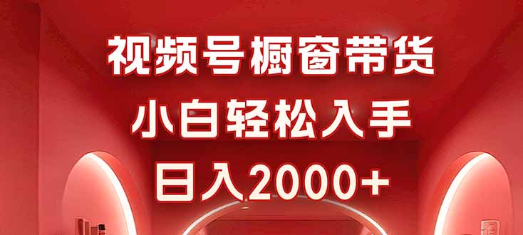 视频号橱窗带货，小白轻松入手，日入2000+-资源宝库