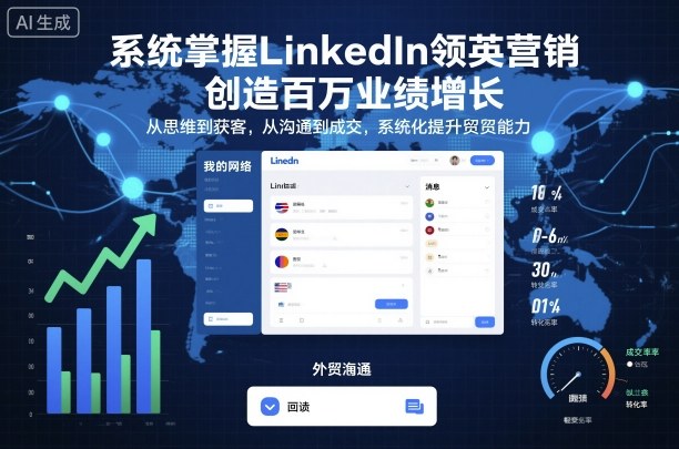 系统掌握LinkedIn领英营销，创造百万业绩增长，从思维到获客，从沟通到成交，系统化提升外贸能力-资源宝库