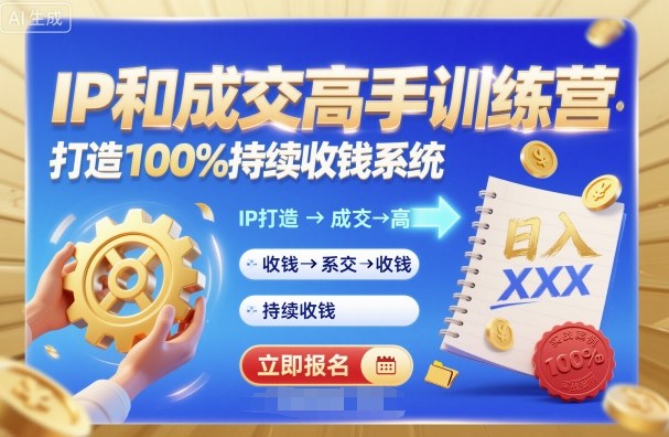 带你成为IP和成交高手的训练营,打造100%持续收钱系统-资源宝库