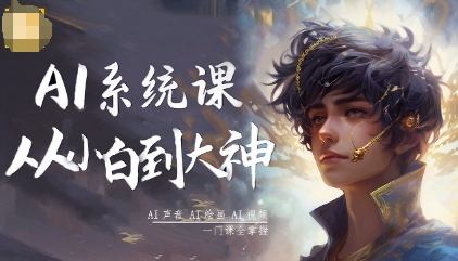 AI系统课程,从小白到大神系统学AI,AI声音-AI绘画-AI视频一门课全掌握-资源宝库