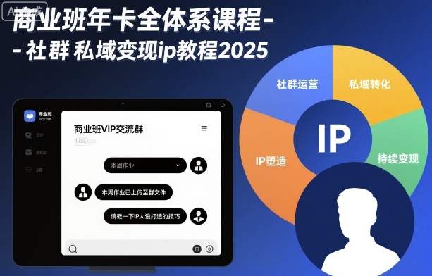 商业班年卡全体系课程-社群私域变现ip教程2025-资源宝库