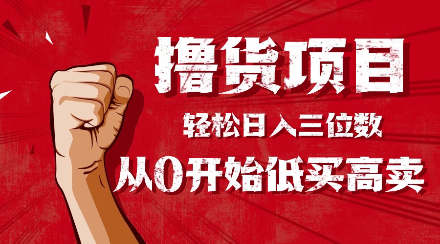 手把手教你撸货,从0开始低买高卖,小白轻松实现日入三位数!!!-资源宝库