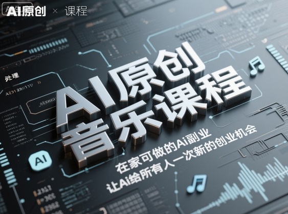 AI原创音乐课程，在家可做的Ai副业，让Ai给所有人一次新的创业机会-资源宝库