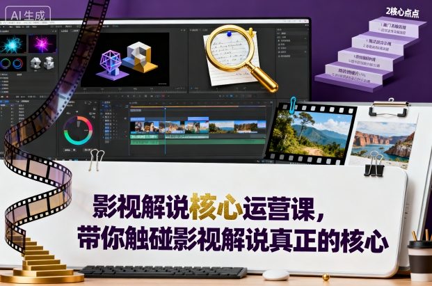 影视解说核心运营课，带你触碰影视解说真正的核心-资源宝库