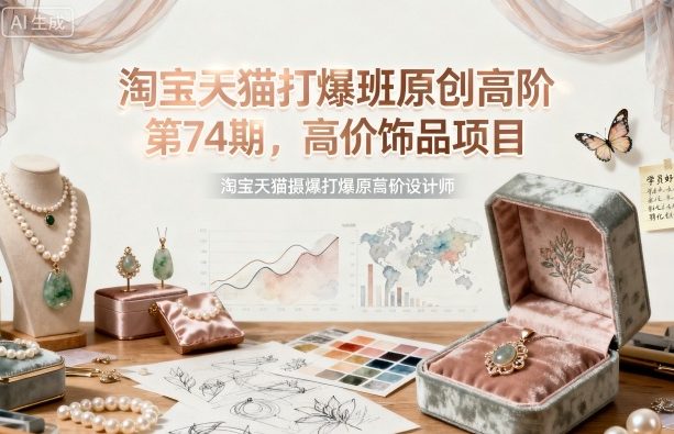 淘宝天猫打爆班原创高阶第74期，高价饰品项目-资源宝库
