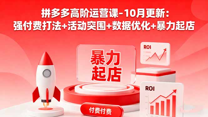 拼多多高阶运营课-10月更新:强付费打法+活动突围+数据优化+暴力起店-资源宝库