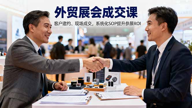 外贸展会成交课,含目标制定、客户邀约、现场成交,系统化SOP提升参展ROI-资源宝库