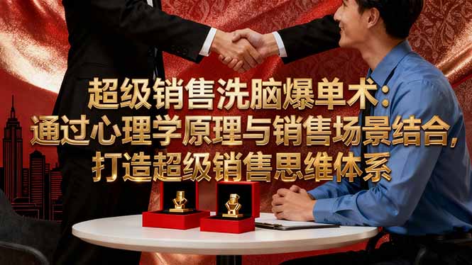 超级销售洗脑爆单术:通过心理学原理与销售场景结合,打造超级销售思维体系-资源宝库