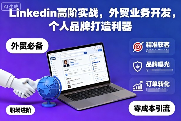 Linkedin高阶实战,外贸业务开发,个人品牌打造利器-资源宝库