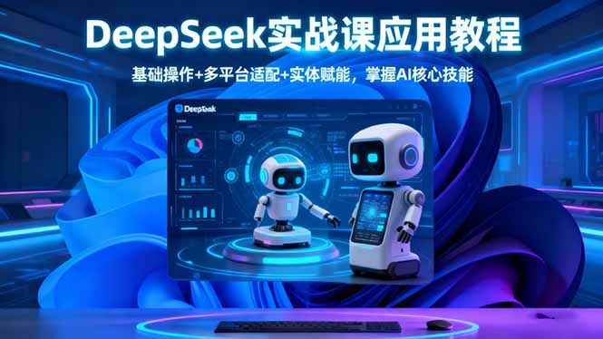 DeepSeek实战课应用教程、基础操作+多平台适配+实体赋能，掌握AI核心技能-资源宝库