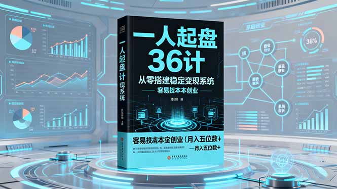 一人起盘36计:从零搭建稳定变现系统,实现低成本创业,月入五位数+-资源宝库