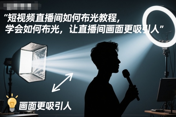 短视频直播间如何布光教程,学会如何布光,让直播间画面更吸引人-资源宝库