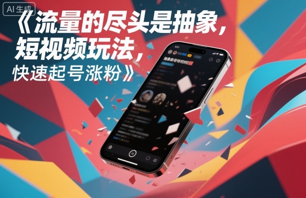 流量的尽头是抽象，抽象新奇特短视频玩法，快速起号涨粉-资源宝库