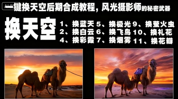 一键换天空后期合成教程,风光摄影师的秘密武器-资源宝库