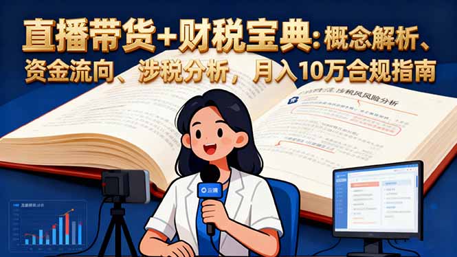 直播带货+财税宝典:概念解析、资金流向、涉税分析,月入10万合规指南-资源宝库